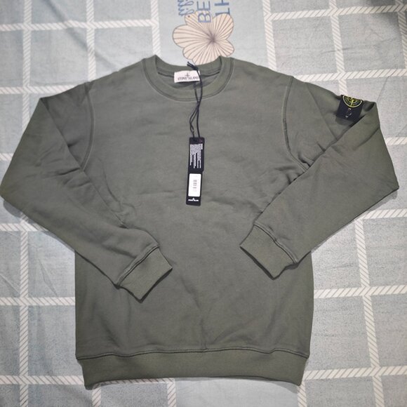 Stone Island Military Green Crewneck Sweatshirt - Picture 1 of 9